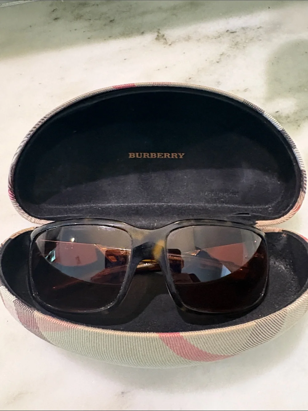 Burberry Women's Tortoiseshell Sunglasses with Brown Lenses